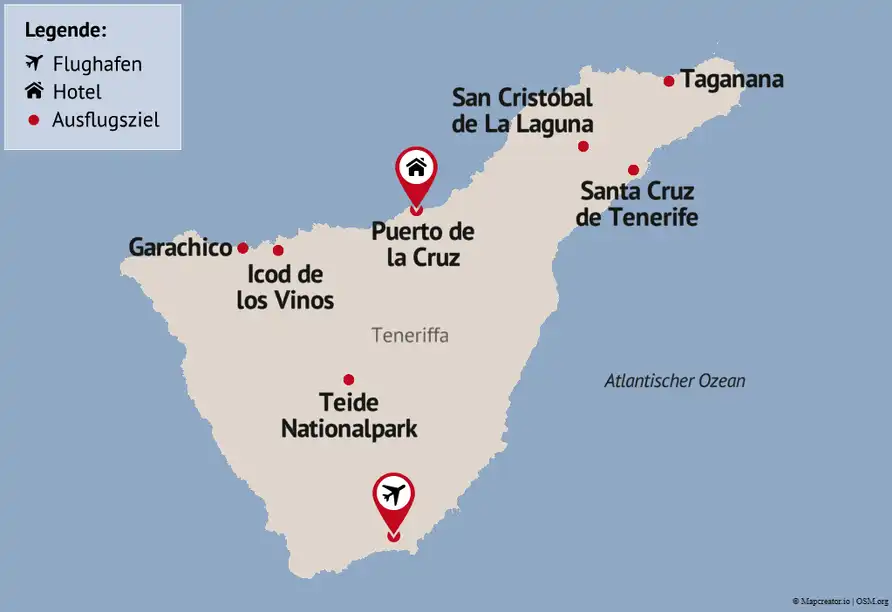 Ansicht - Teneriffa Flugreise