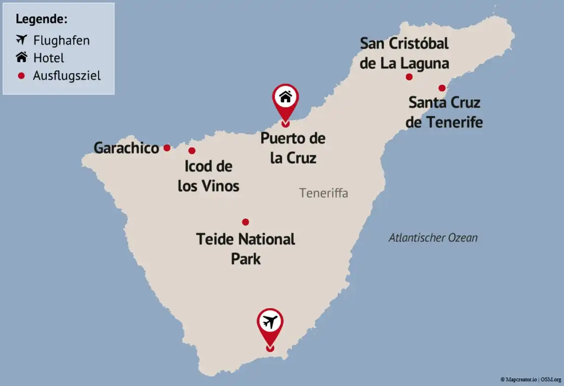 Aufnahme - Teneriffa Flugreise