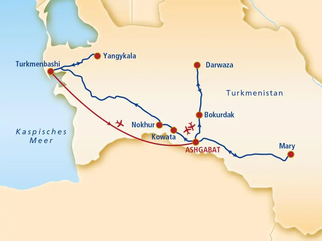 Aufnahme - Turkmenistan Rundreise Seidenstraße und Wüstenwunder