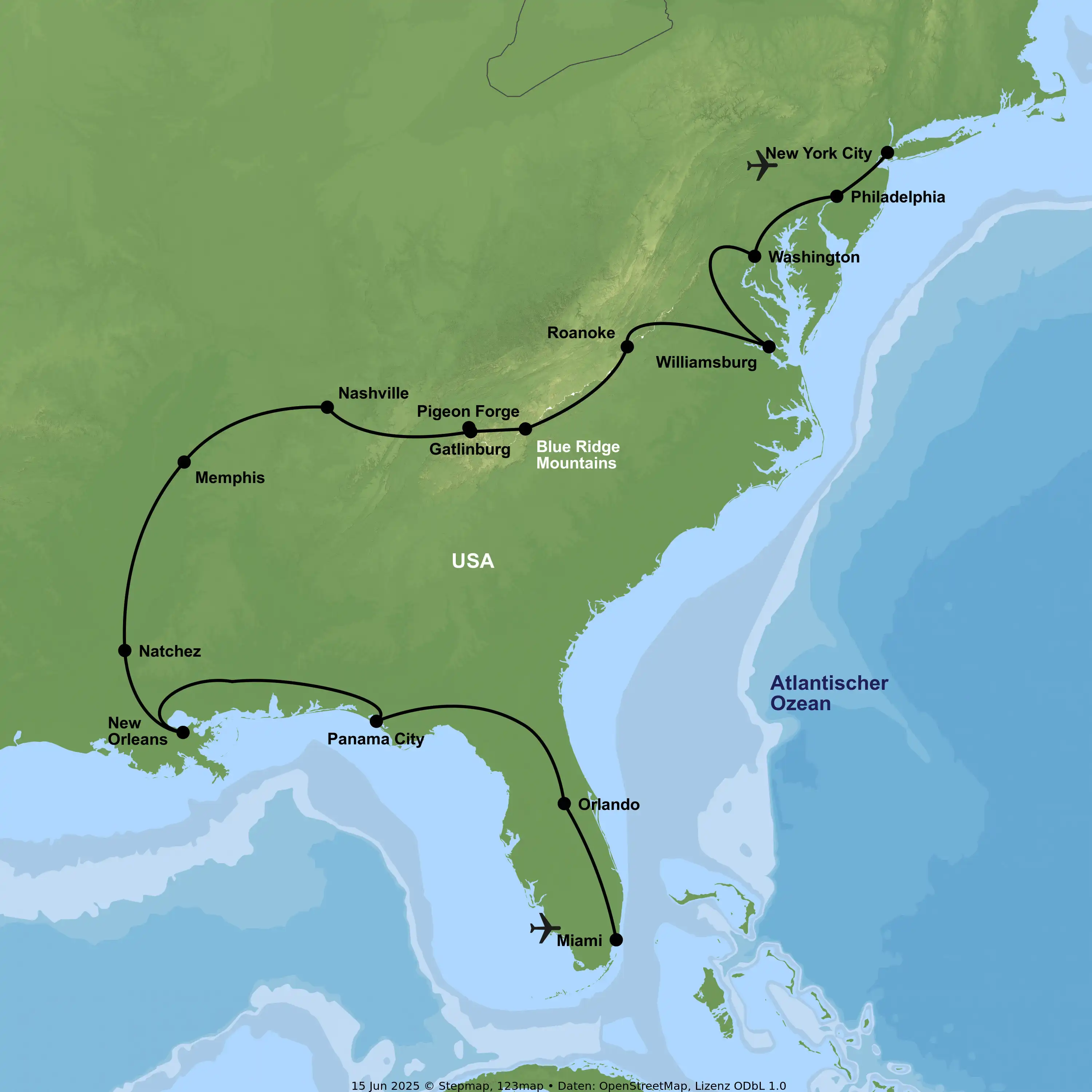 Aufnahme - USA Rundreise von New York bis Miami