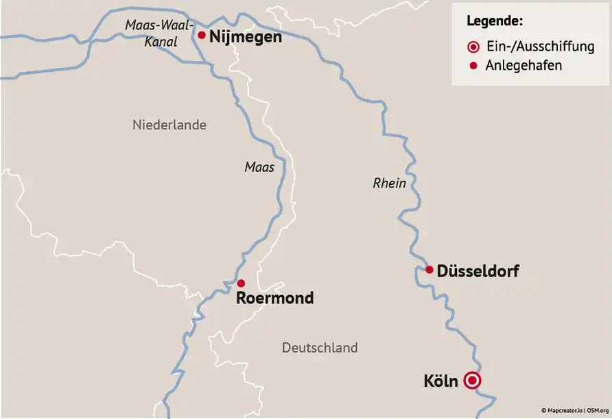 Aufnahme - Rhein Kreuzfahrt