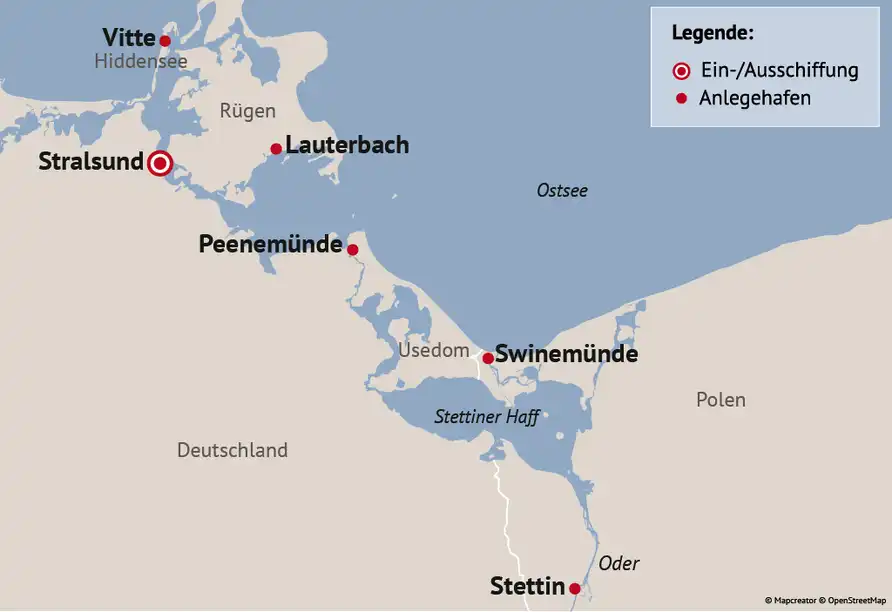 Galerie - Ostseeküste Kreuzfahrt ab Stralsund